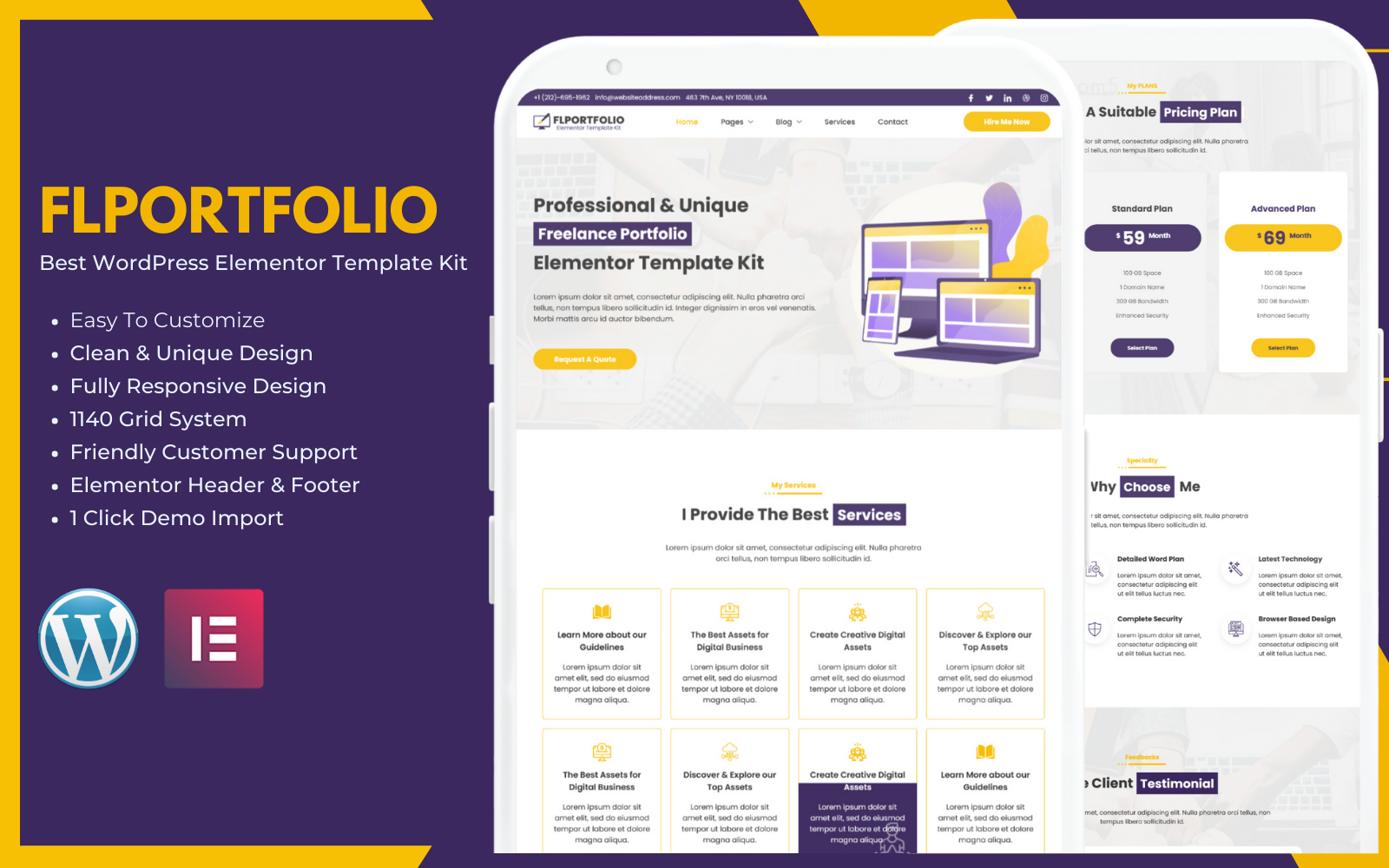 FLPortfolio - WordPress Elementor Theme