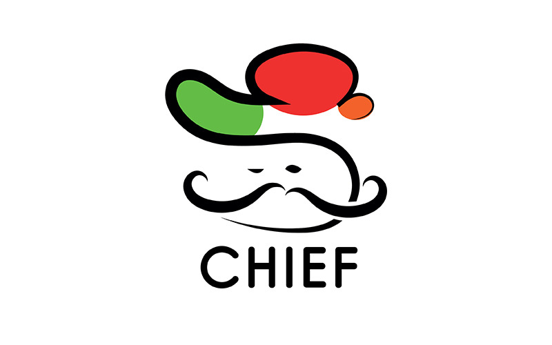 Chief Line Art Logo Design Logo Template