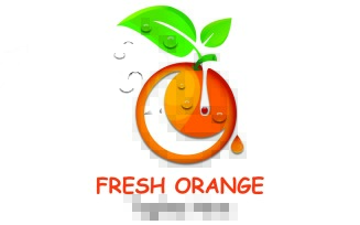 Fresh Orange Healthy Juice Logo