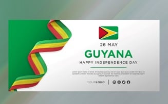 Guyana National Independence Day Celebration Banner, National Anniversary