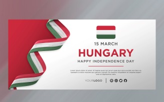 Hungary National Independence Day Celebration Banner, National Anniversary