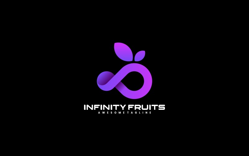 Infinity Fruit Gradient Logo Logo Template