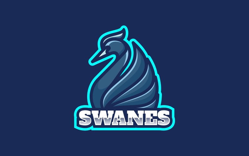 Swan E-Sports Logo Design Logo Template