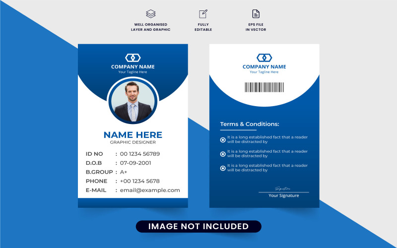 Company identification card template Corporate Identity