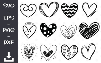 Doodle Heart symbol transparent Logo