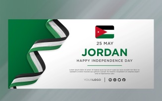 Jordan National Independence Day Celebration Banner, National Anniversary