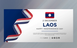 Laos National Independence Day Celebration Banner, National Anniversary