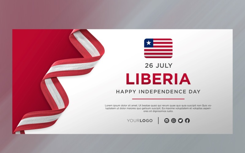 Liberia National Independence Day Celebration Banner, National Anniversary Corporate Identity