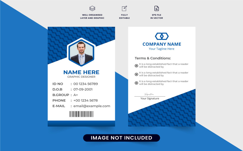 Minimal identity card vector for office Corporate Identity