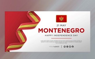 Montenegro National Independence Day Celebration Banner, National Anniversary