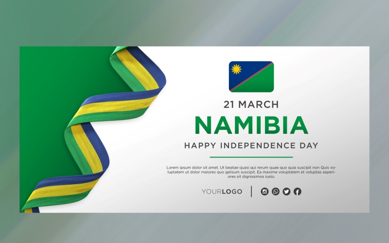 Namibia National Independence Day Celebration Banner, National Anniversary Corporate Identity
