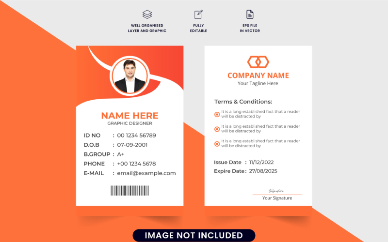 Office identity card for employees Corporate Identity