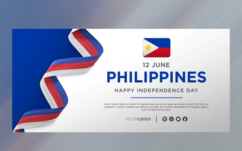 Philippines National Independence Day Celebration Banner, National Anniversary Corporate Identity