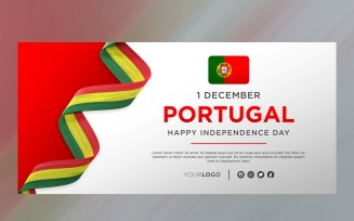 Portugal National Independence Day Celebration Banner, National Anniversary