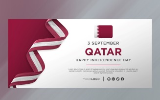 Qatar National Independence Day Celebration Banner, National Anniversary