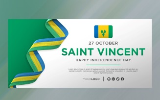 Saint Vincent and the Grenadines National Independence Day Celebration Banner, National Anniversary