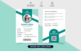 School identity card template vector