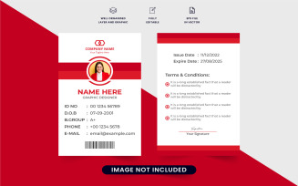 Student and employee ID card vector