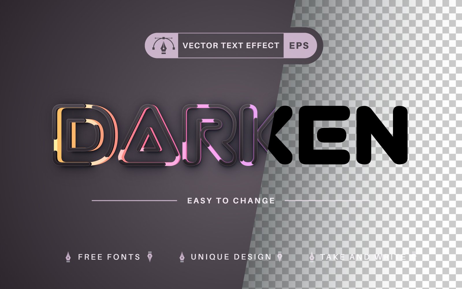 Template #300771 Effect Font Webdesign Template - Logo template Preview