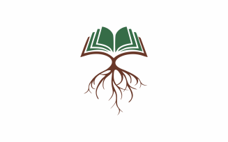 Book Roots Abstract Logo Template