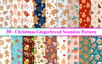 Christmas Gingerbread Pattern, Gingerbread Men Seamless Pattern, Christmas Seamless Pattern