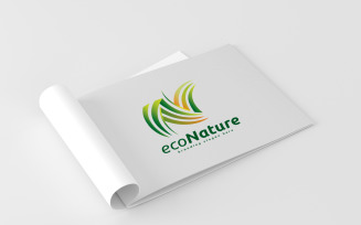 Natural Eco Garden N Pattern Logo