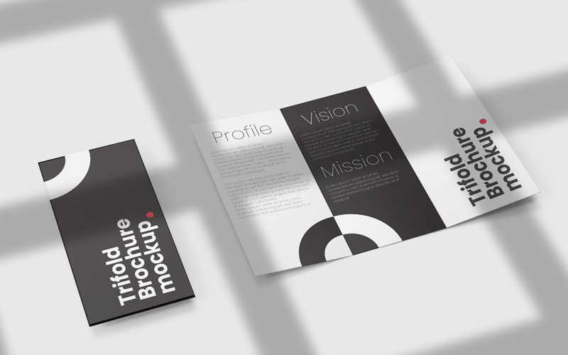Trifold Brochure Mockup PSD Template Vol 02 Product Mockup