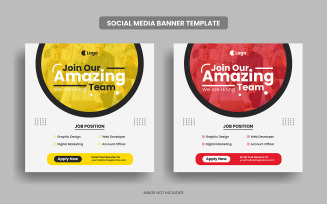 We are hiring banner social media post banner template and job vacancy banner design