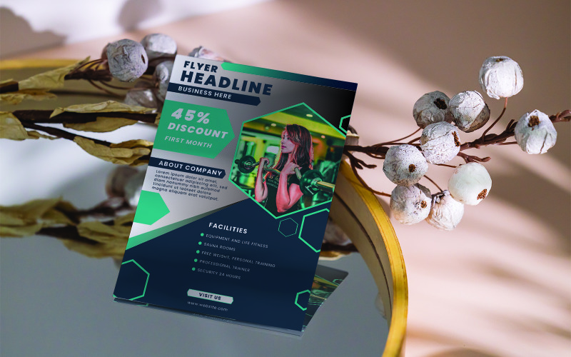 Gym Flyer Template Graphic 2 Corporate Identity