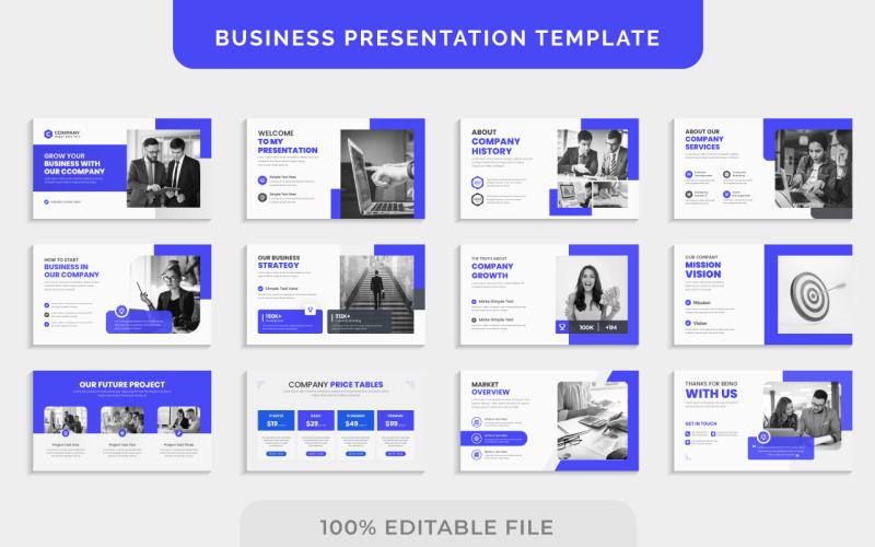 Modern Abstract Corporate Agency business presentation slides Design template Corporate Identity