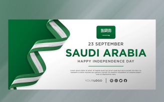 Saudi Arabia National Independence Day Celebration Banner, National Anniversary