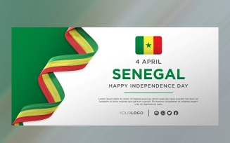 Senegal National Independence Day Celebration Banner, National Anniversary