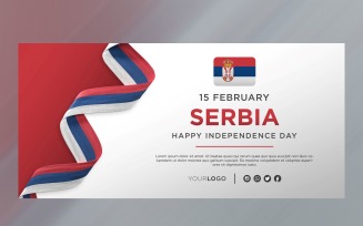 Serbia National Independence Day Celebration Banner, National Anniversary