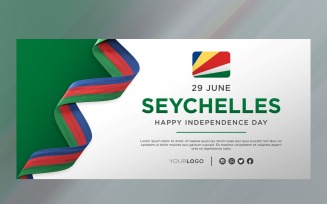 Seychelles National Independence Day Celebration Banner, National Anniversary