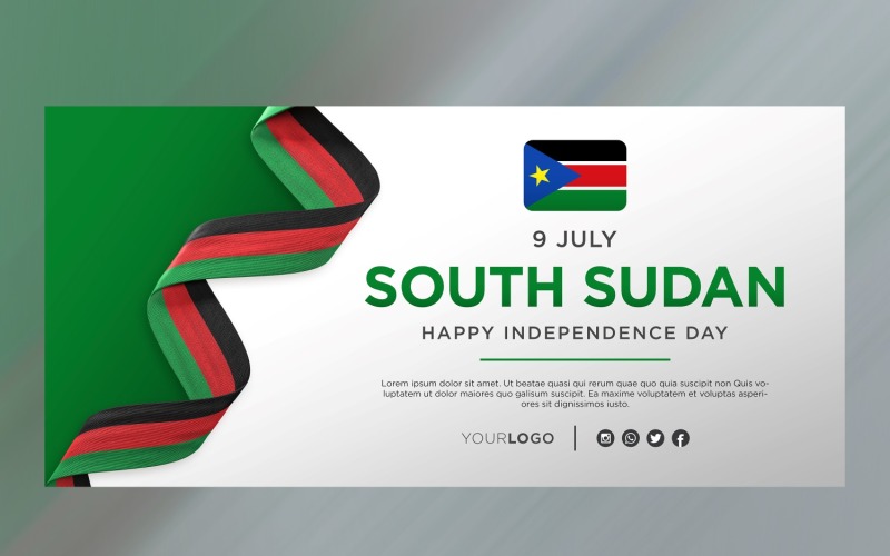 South Sudan National Independence Day Celebration Banner, National Anniversary Corporate Identity