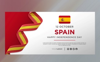 Spain National Independence Day Celebration Banner, National Anniversary