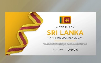 Sri Lanka National Independence Day Celebration Banner, National Anniversary