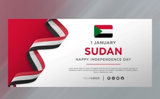 Sudan National Independence Day Celebration Banner, National Anniversary