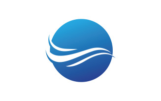 Water Wave logo and symbol. Vector illustration V12