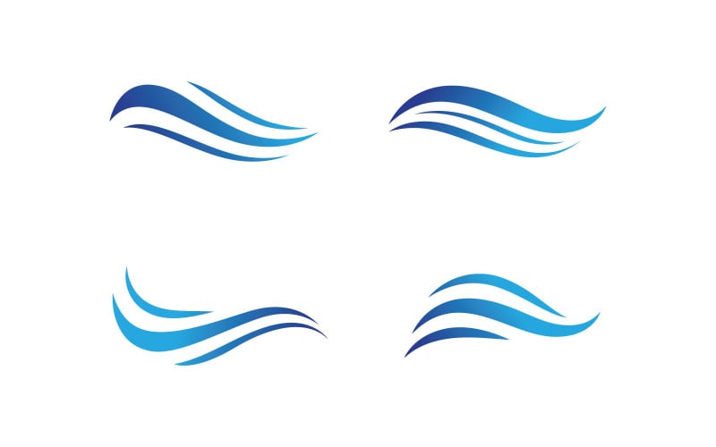 Water Wave logo and symbol. Vector illustration V14 Logo Template