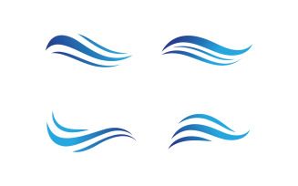 Water Wave logo and symbol. Vector illustration V14