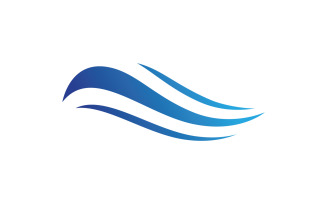 Water Wave logo and symbol. Vector illustration V7