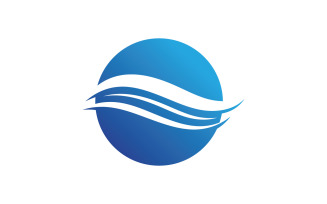 Water Wave logo and symbol. Vector illustration V9