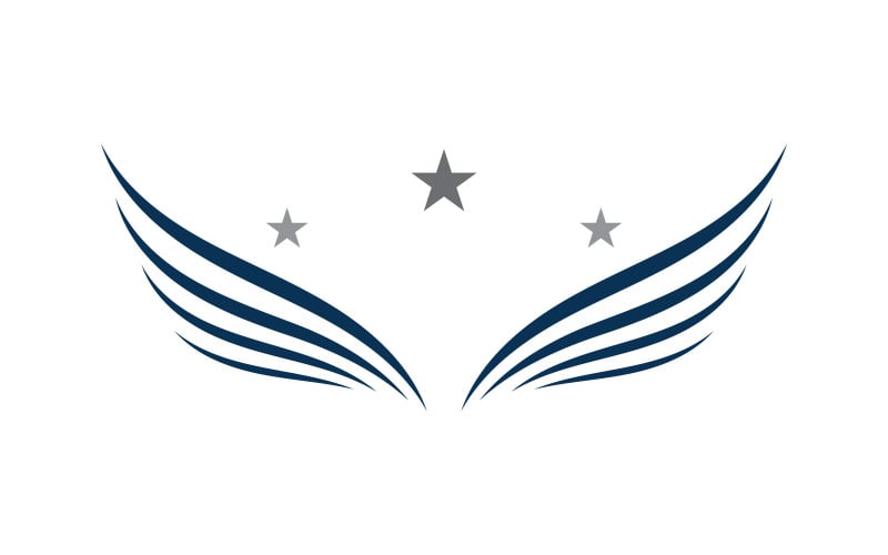 Wing logo and symbol. Vector illustration V12 Logo Template