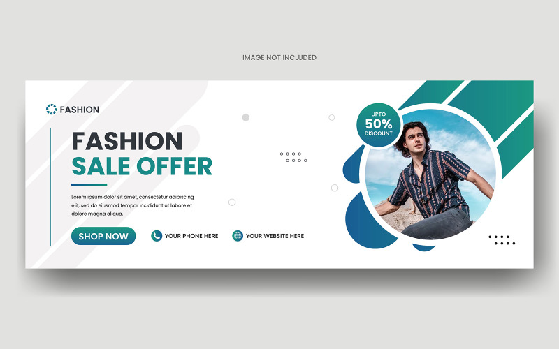 Abstract Fashion sale social media cover banner and web banner layout template Social Media