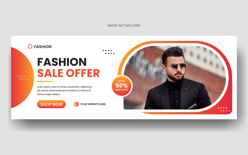 Abstract Fashion sale social media cover banner template and web banner layout Social Media
