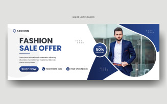 Abstract Fashion sale social media facebook cover banner template and web banner layout