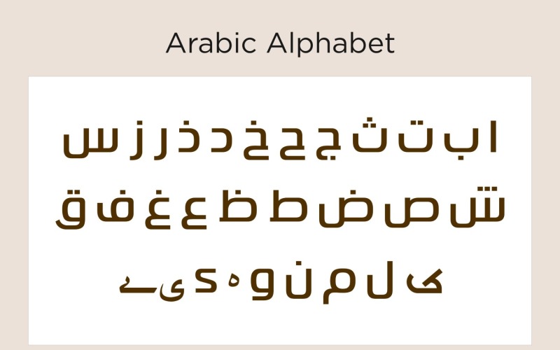 B Arshia Arabic Alphabet Calligraphy Fonts Style Vector Graphic