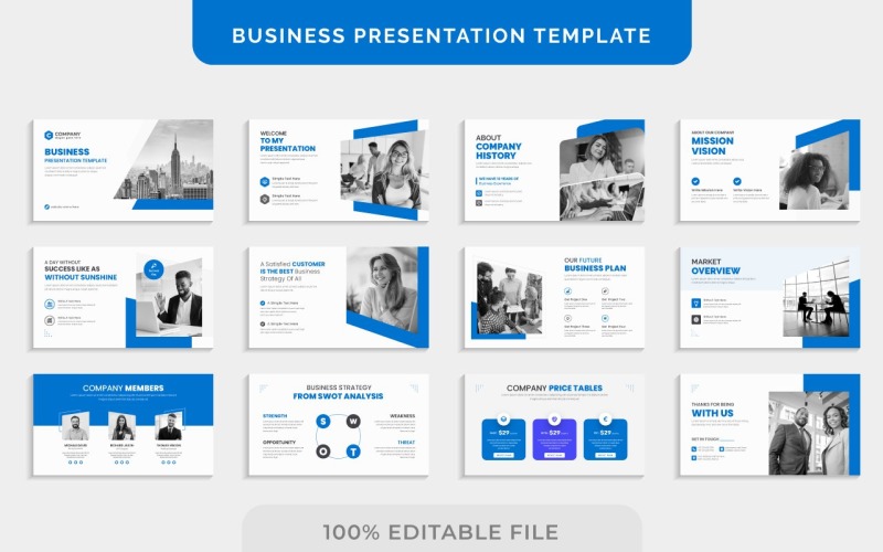 Corporate Marketing Business Agency Presentation Slides Design Template Corporate Identity
