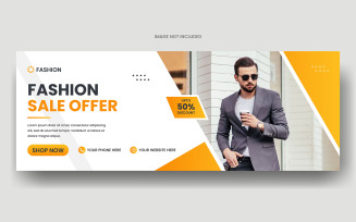Creative Fashion sale social media facebook cover banner and web banner layout template